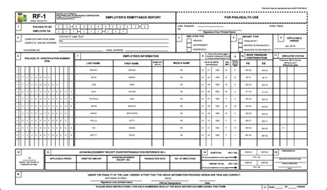 philhealth rf1